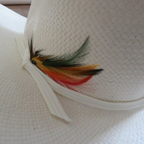 VINTAGE SMITHBILT HATS CALGARY Raffia Cowboy Hat Western Southwestern Rodeo - Picture 8 of 13